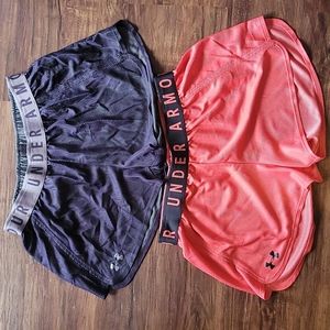 2 Pair Under Armour running shorts Size Small